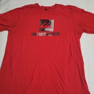 Vintage Y2K Quicksilver T-shirt Mens Medium Red